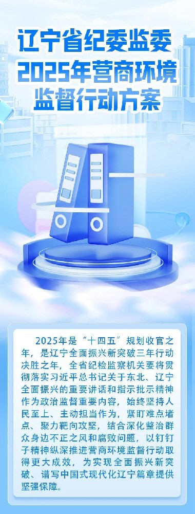 一圖讀懂丨遼寧省紀委監(jiān)委2025年營商環(huán)境監(jiān)督行動方案